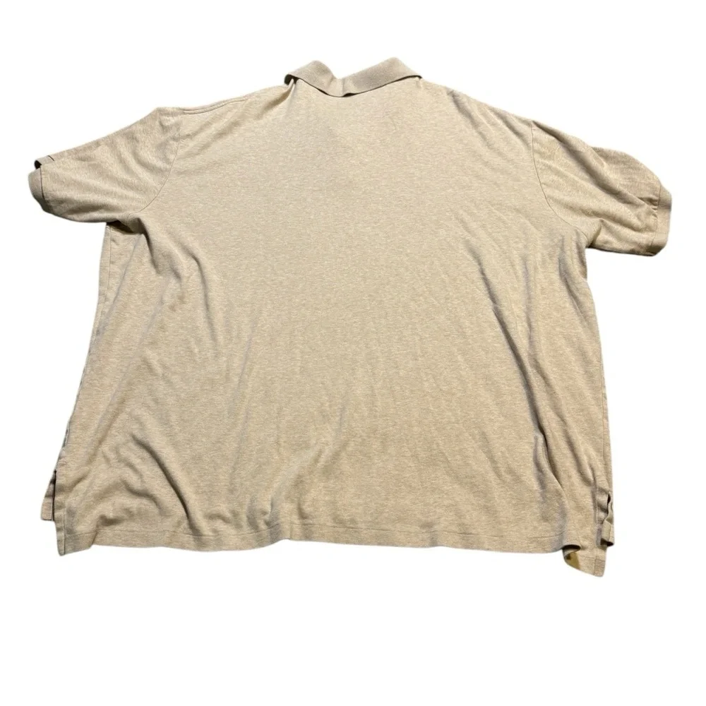 🦌 Ralph Lauren Polo Beige Tan Shirt 👕 Men’s‎ 4XB Green Pony Logo 🌿